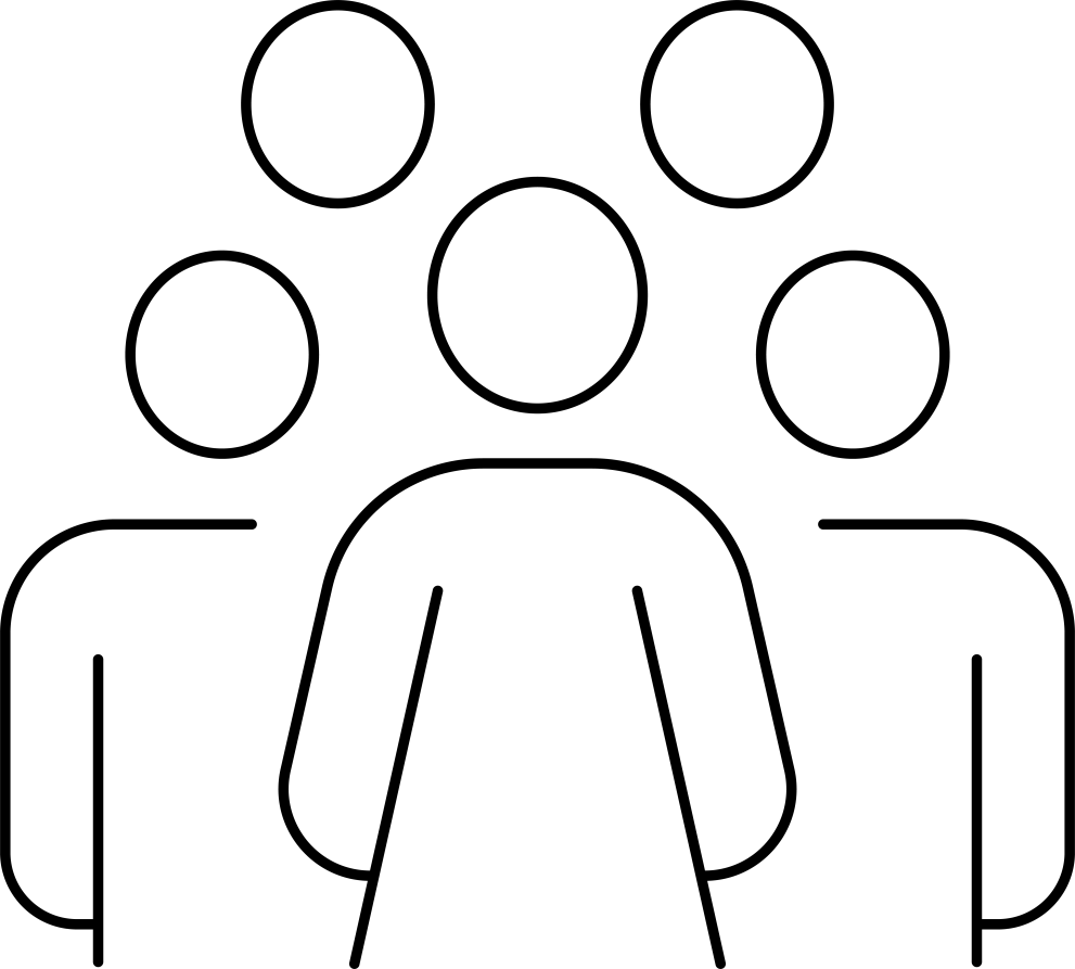 Group of Icon Persons. five persons in total. Icon of a women in front. 